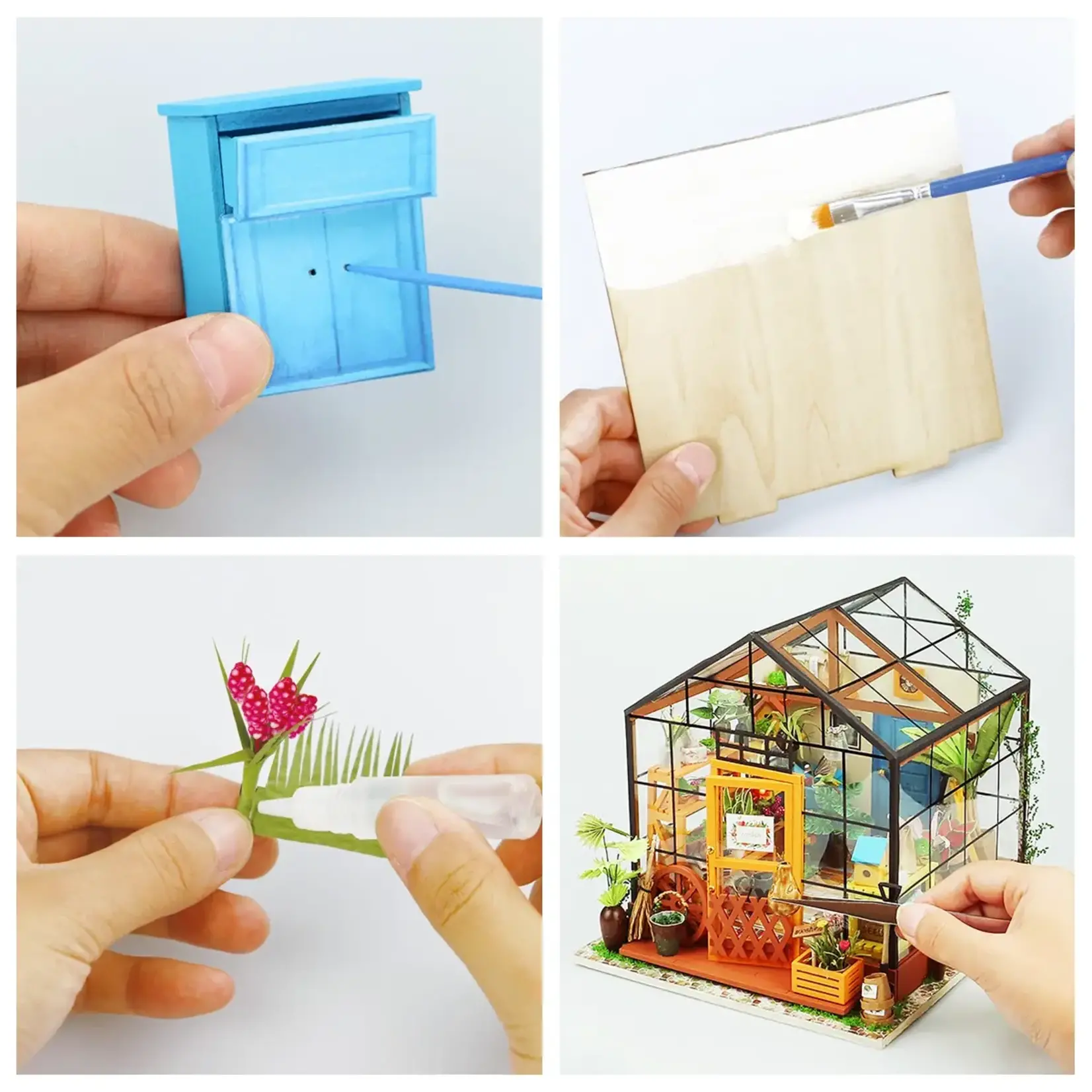 Hands Craft DG104, DIY Miniature House Kit: Cathy's Flower House