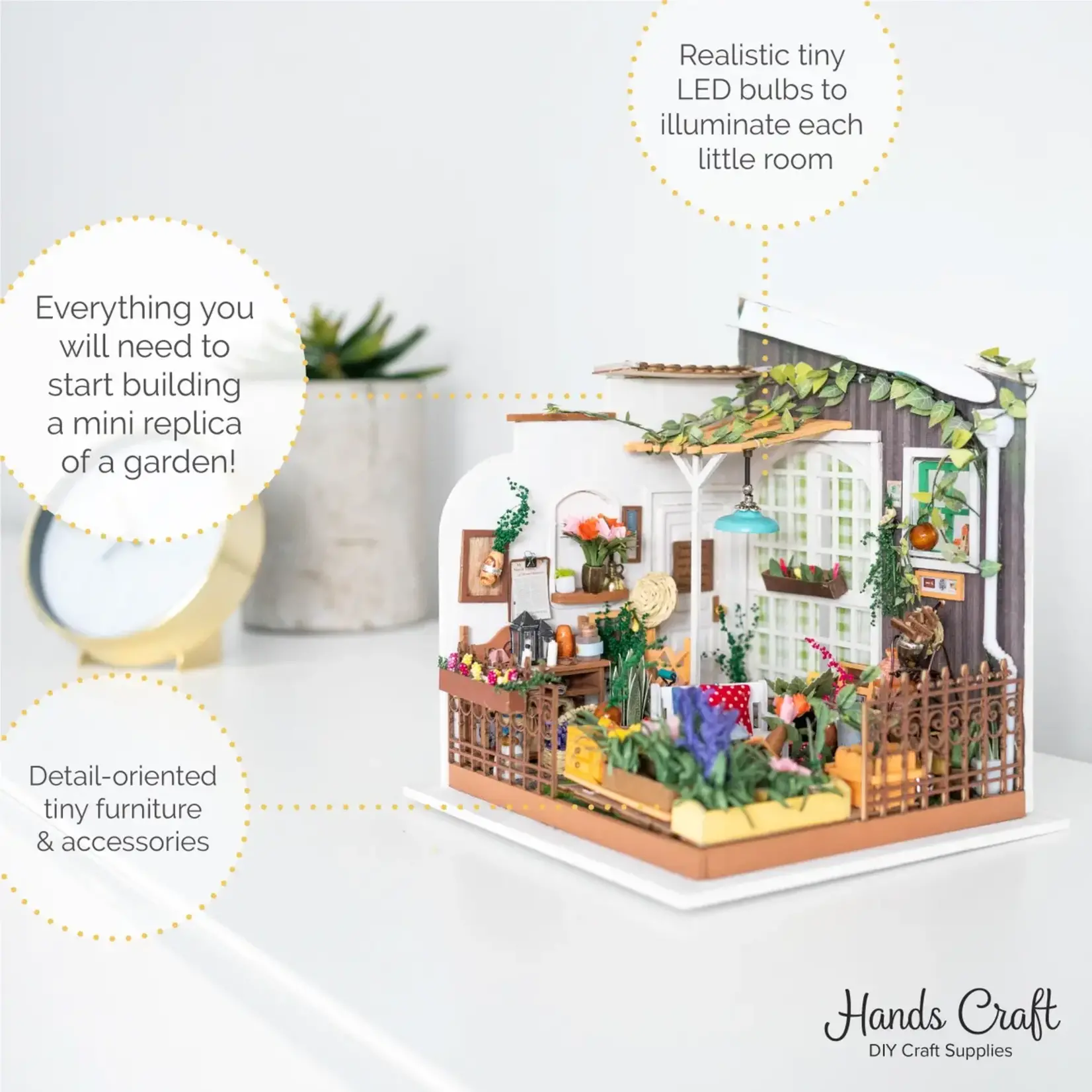 Hands Craft DG108, DIY Miniature House Kit: Miller's Garden