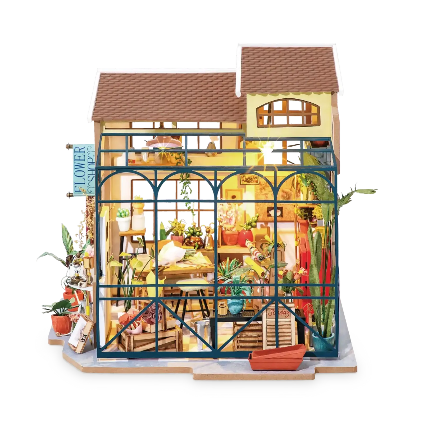 Hands Craft DIY Miniature House Kit: Flower Shop
