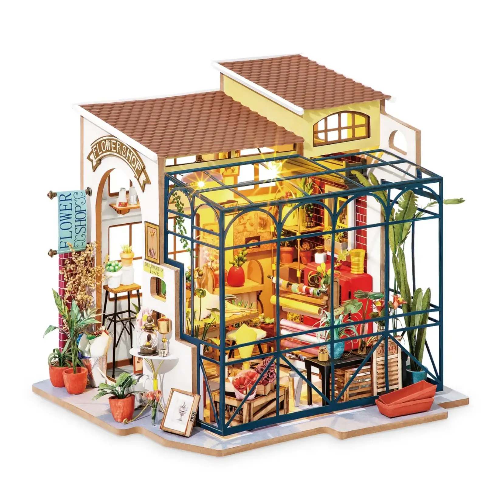 Hands Craft DG145, DIY Miniature House Kit: Flower Shop