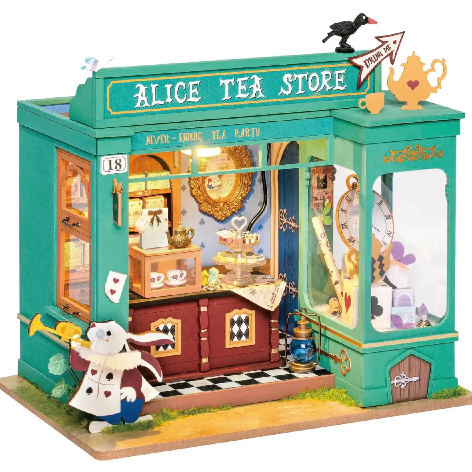 Hands Craft DG156, DIY Miniature House Kit: Alice's Tea Store