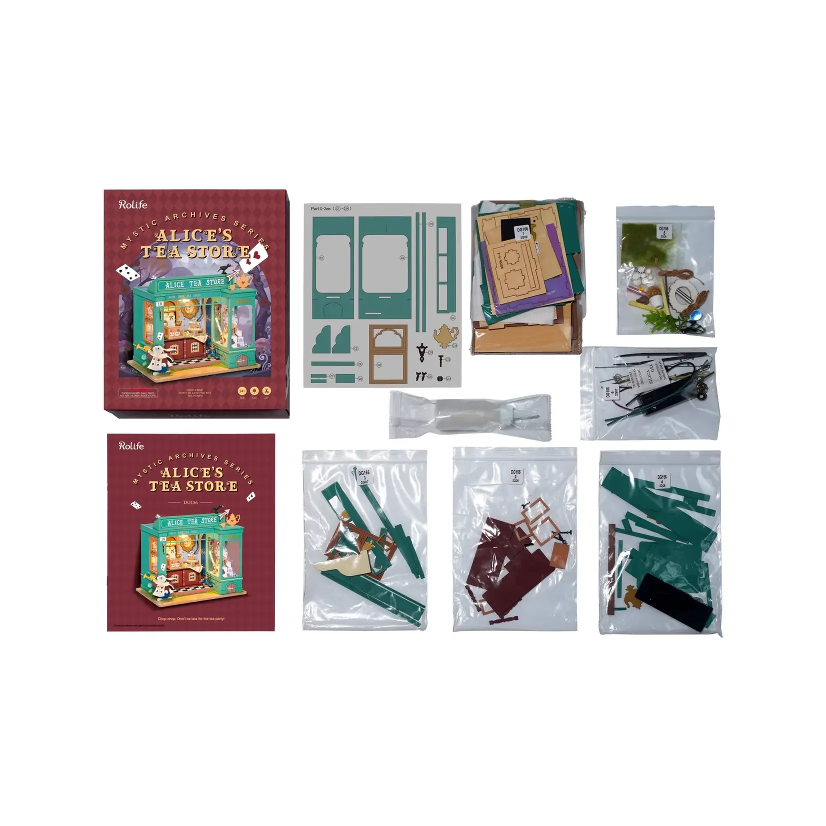 Hands Craft DG156, DIY Miniature House Kit: Alice's Tea Store