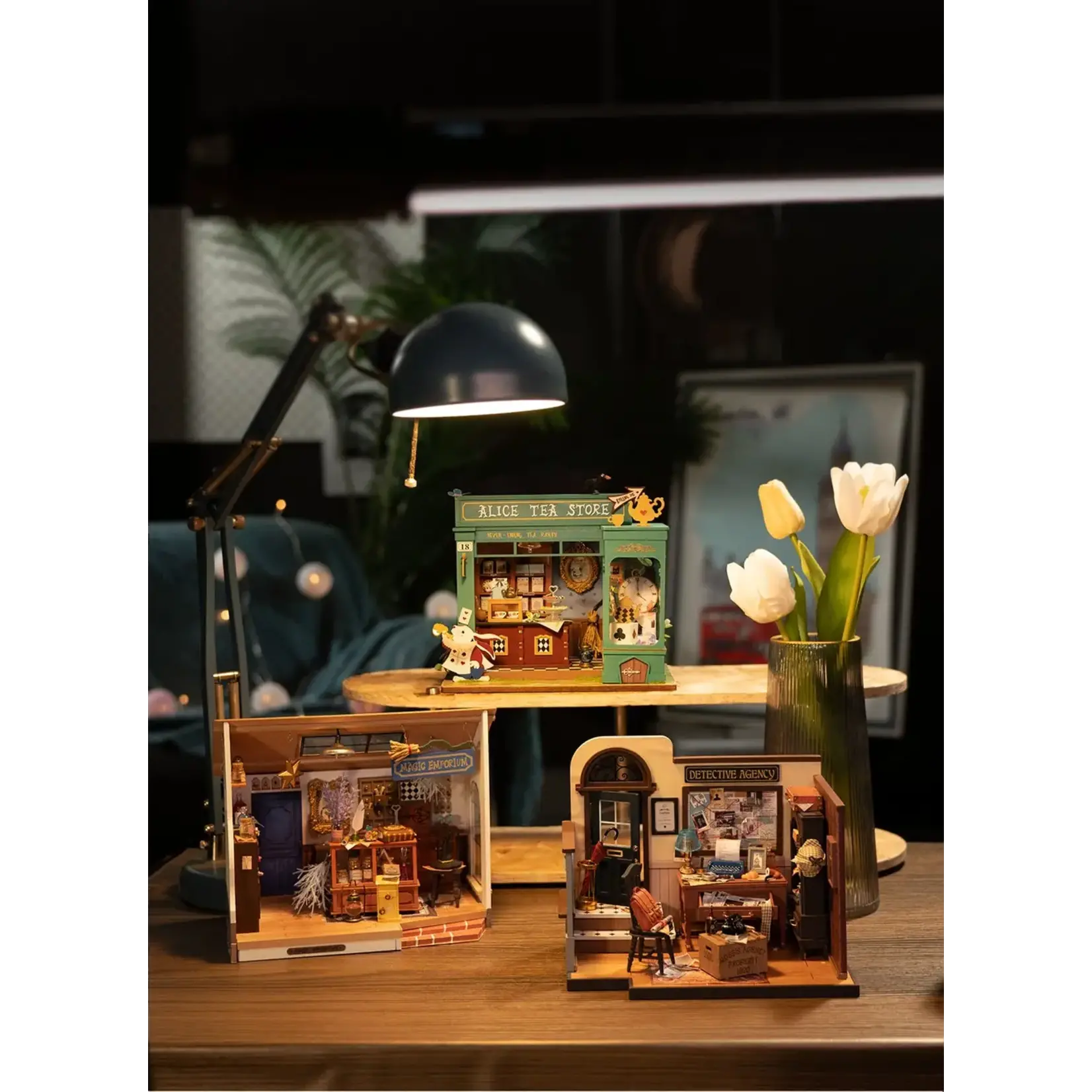 Hands Craft DG156, DIY Miniature House Kit: Alice's Tea Store