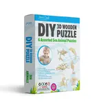 Hands Craft JP2B5, DIY 3D Wooden Puzzle Bundle Pack: Sea Animals