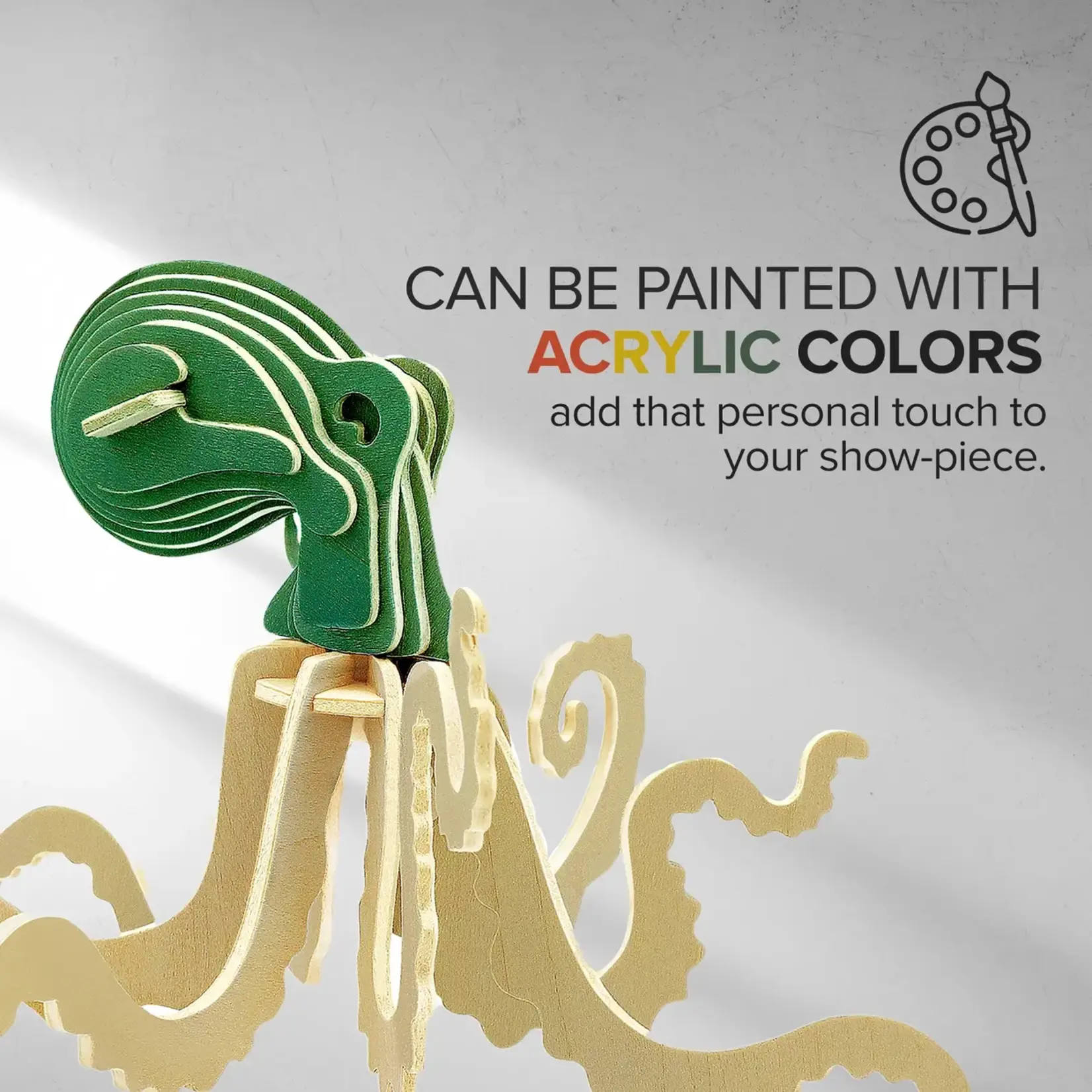 Hands Craft JP2B5, DIY 3D Wooden Puzzle Bundle Pack: Sea Animals