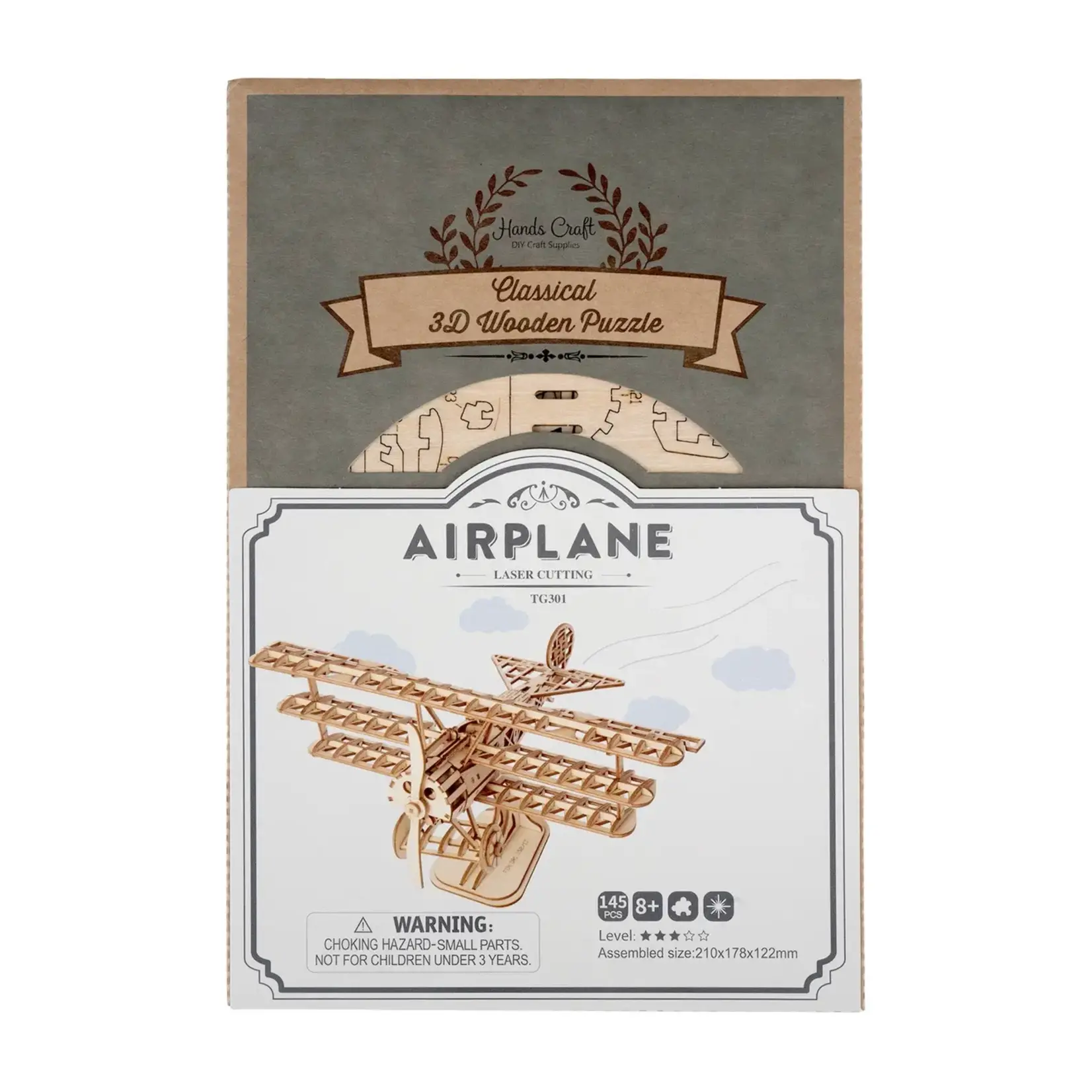 TG301, 3D Wooden Puzzle: Airplane