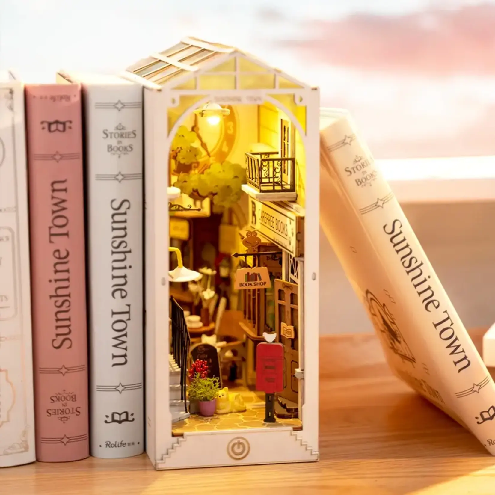 Hands Craft TGB02, DIY Miniature House Book Nook Kit: Sunshine Town