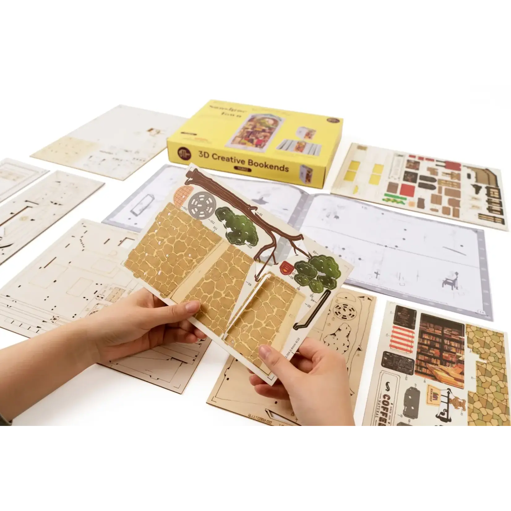 Hands Craft TGB02, DIY Miniature House Book Nook Kit: Sunshine Town