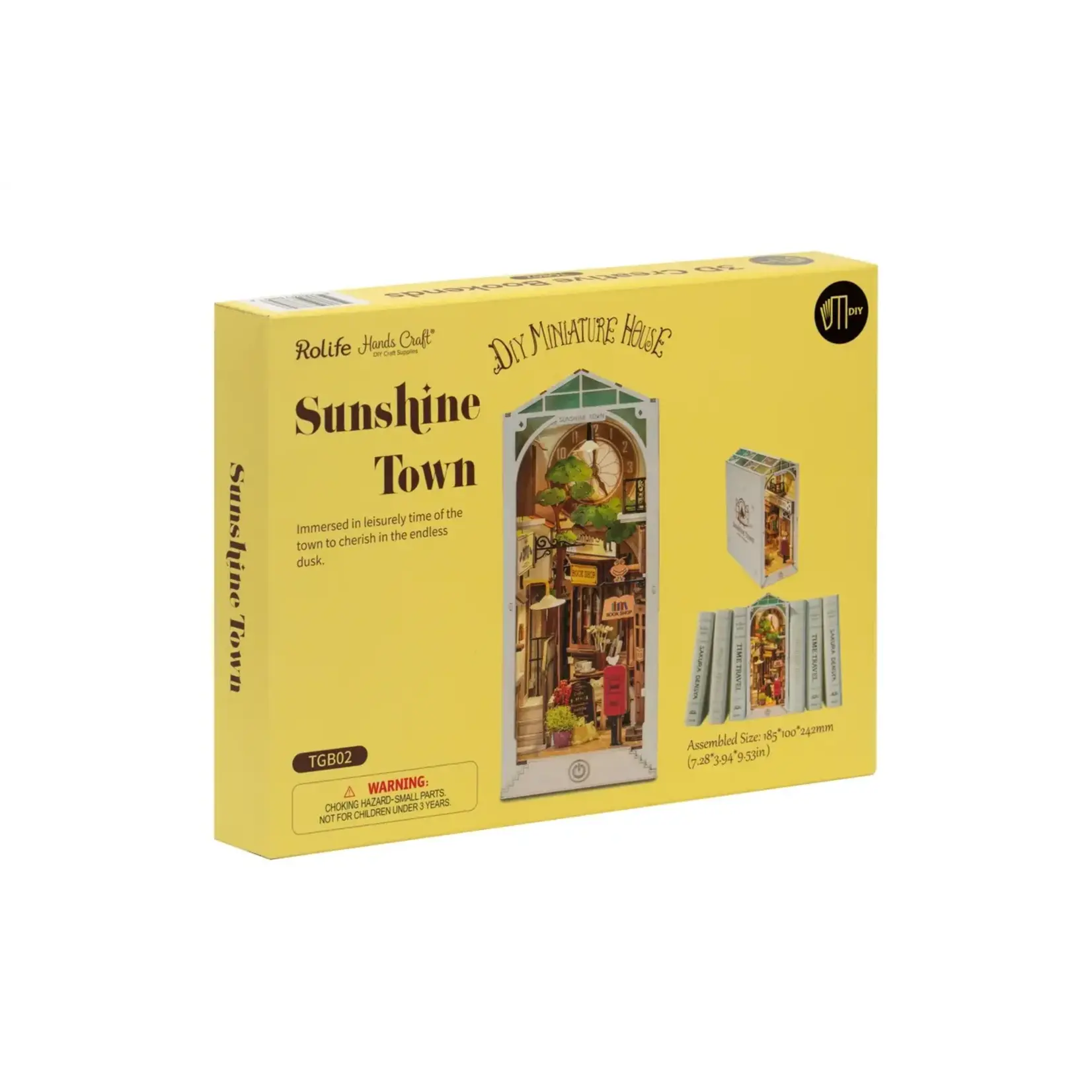 Hands Craft TGB02, DIY Miniature House Book Nook Kit: Sunshine Town