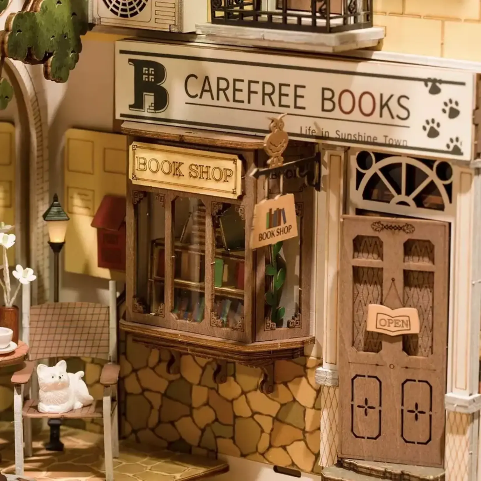 Hands Craft TGB02, DIY Miniature House Book Nook Kit: Sunshine Town