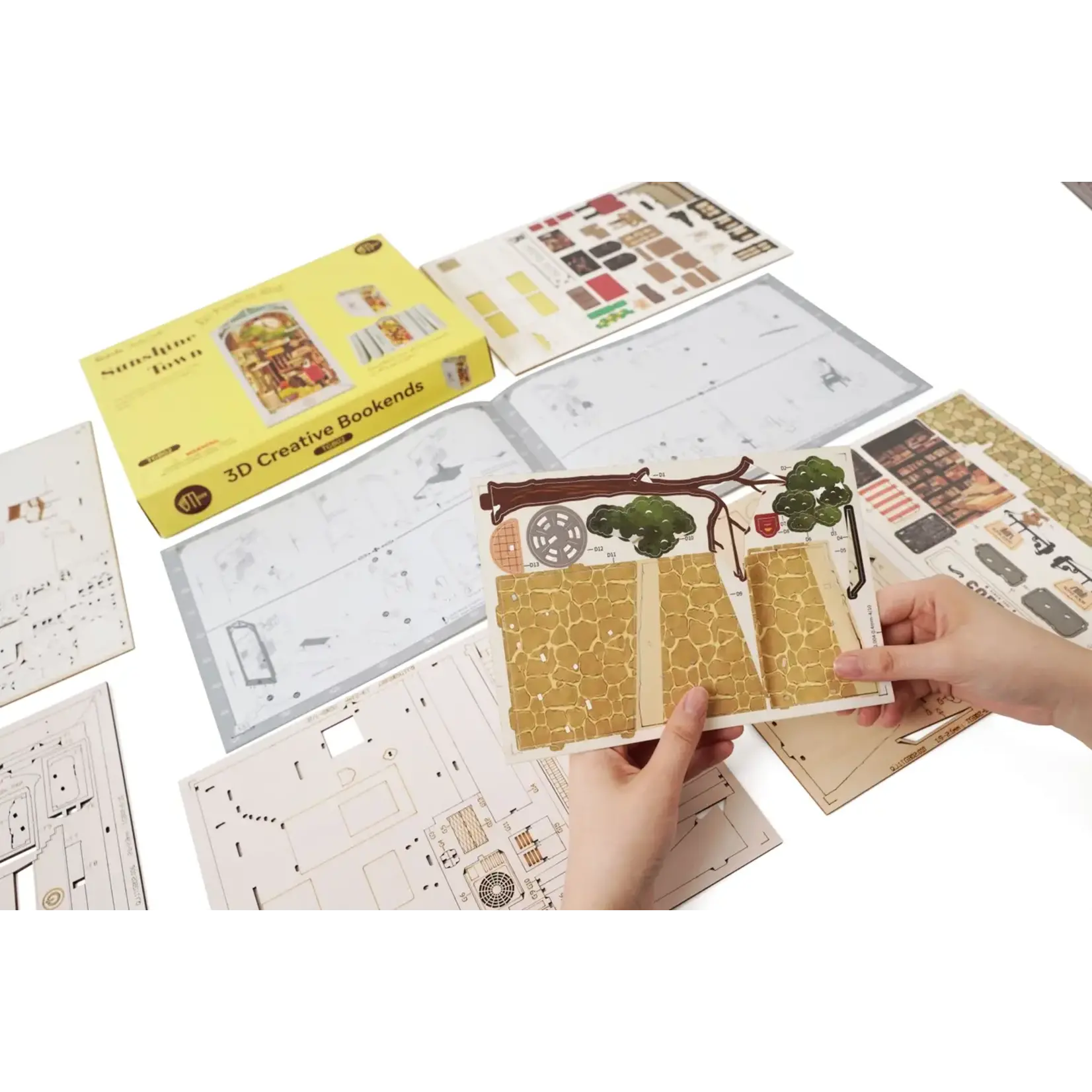 Hands Craft TGB02, DIY Miniature House Book Nook Kit: Sunshine Town