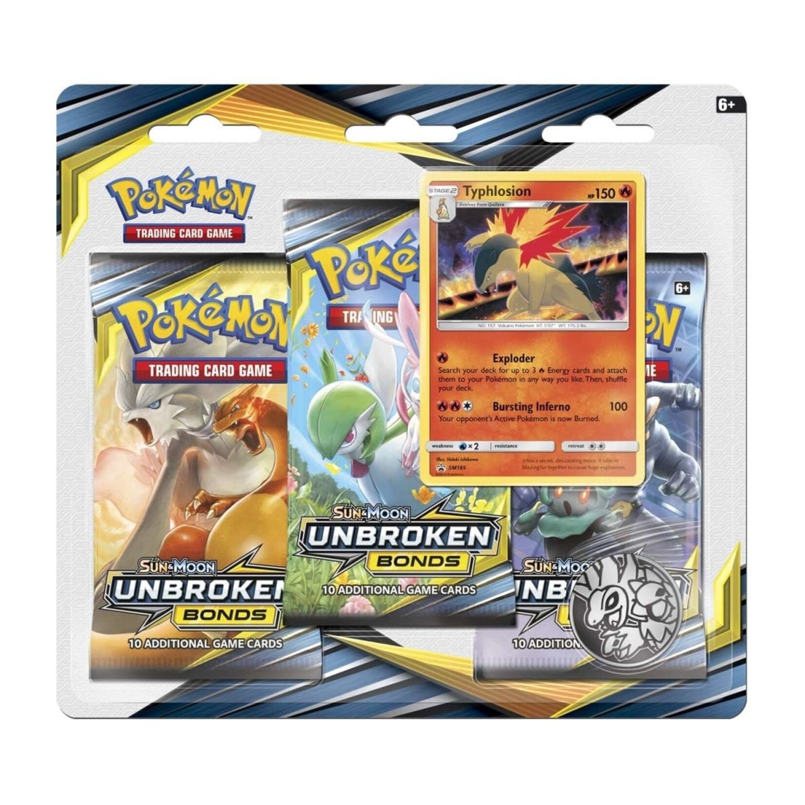 Pokemon TCG: Sun & Moon 10 Unbroken Bonds 3-Booster Blister