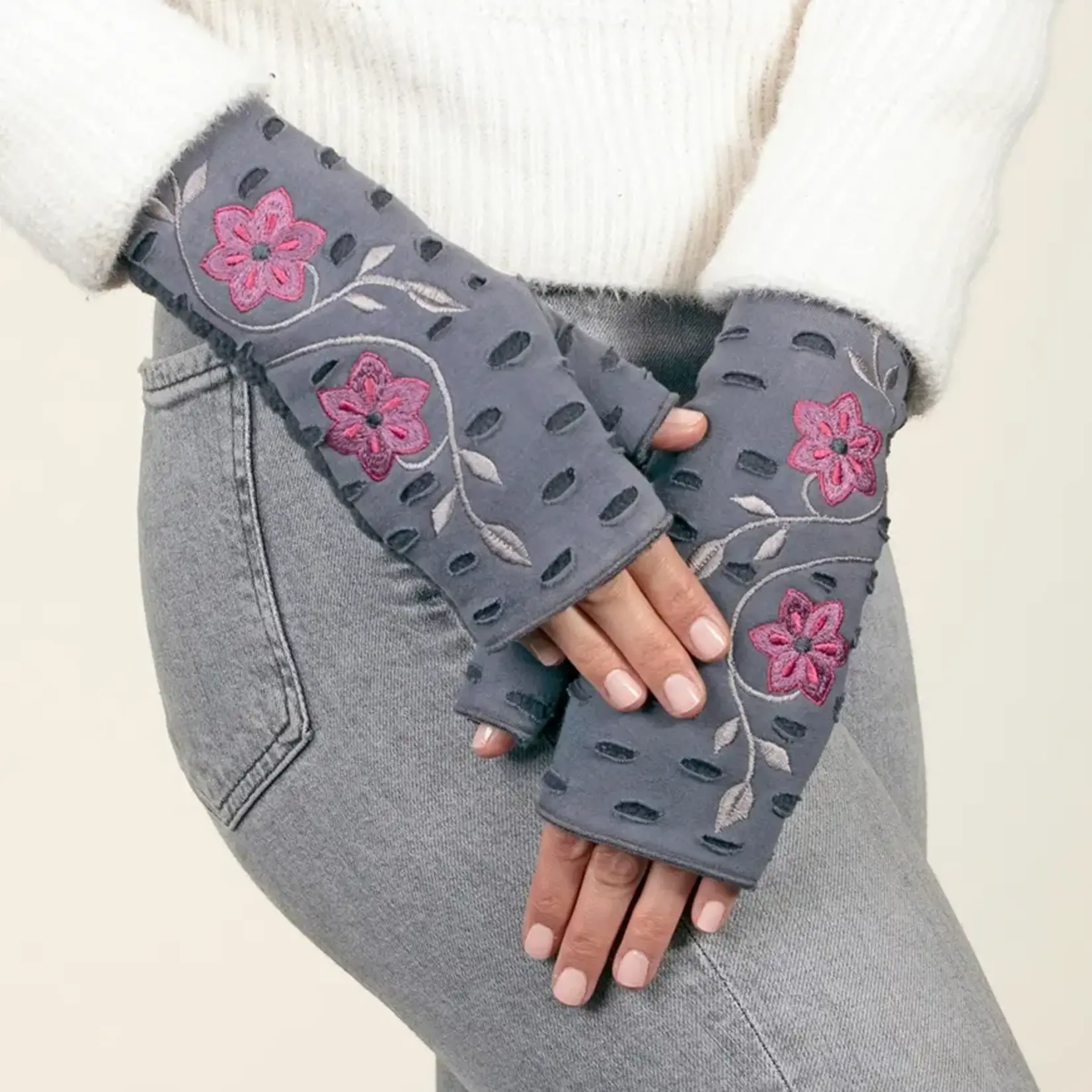 Primrose Fleece Glove | Merlot
