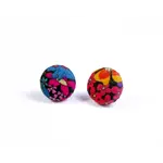 Button Stud Earrings - Hot House Blooms | Ciara