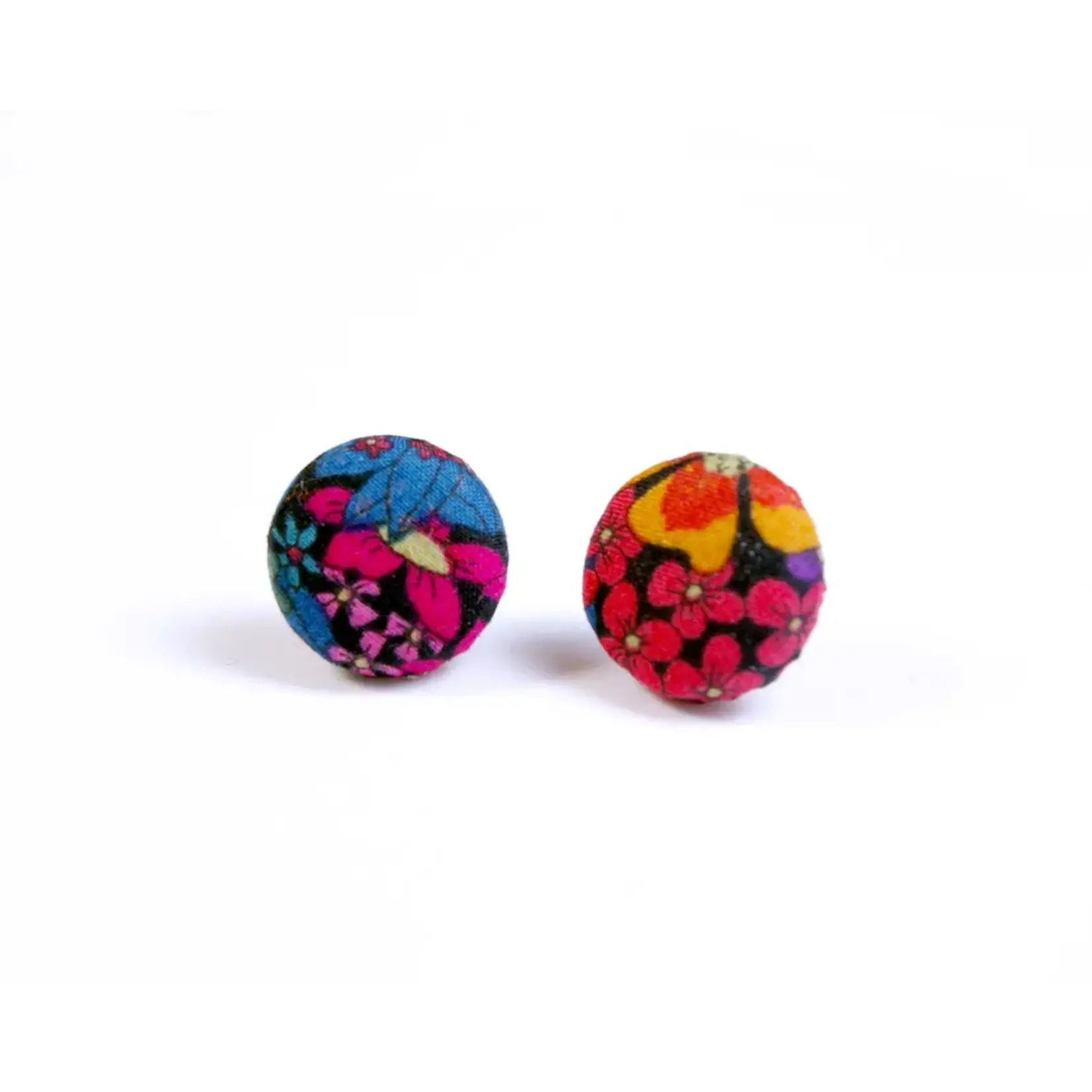 Button Stud Earrings - Hot House Blooms | Ciara