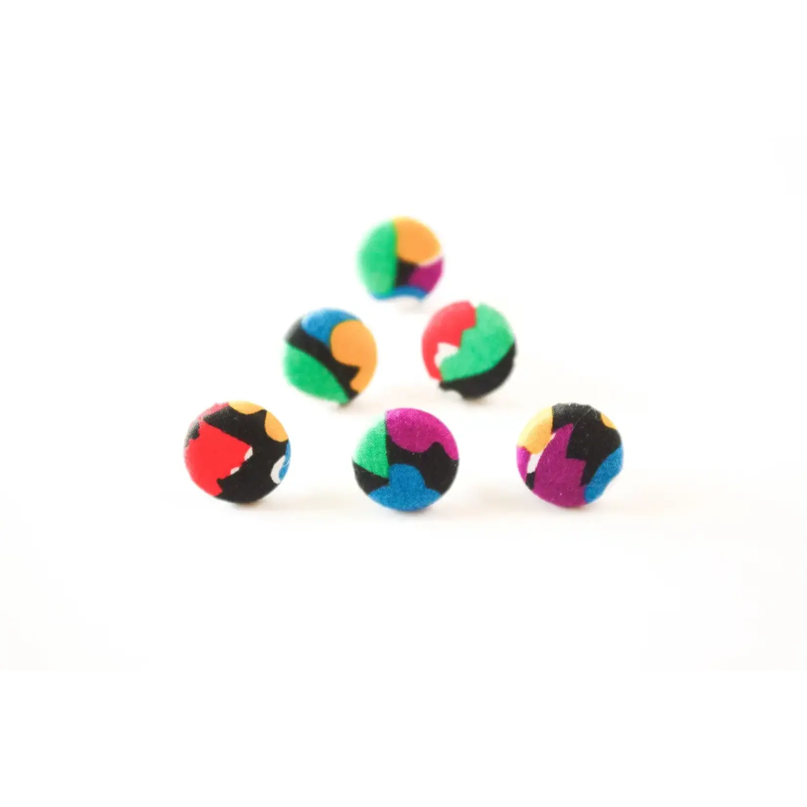 Button Stud Earrings - Deco Florals | Gloria Lomo