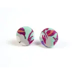 Button Stud Earrings - Hot House Blooms | Sarah