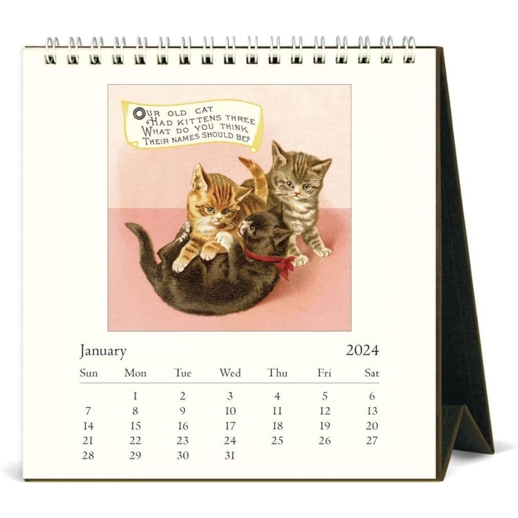 Cats Desk Calendar 2024