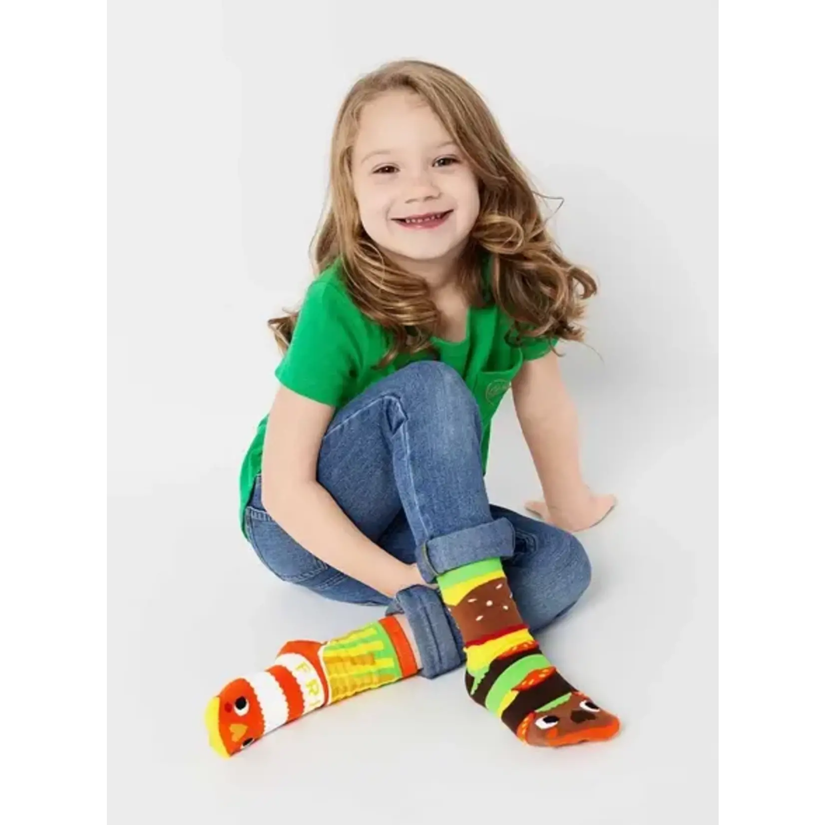 Pals Socks - Burger & Fries, Ages 4-8