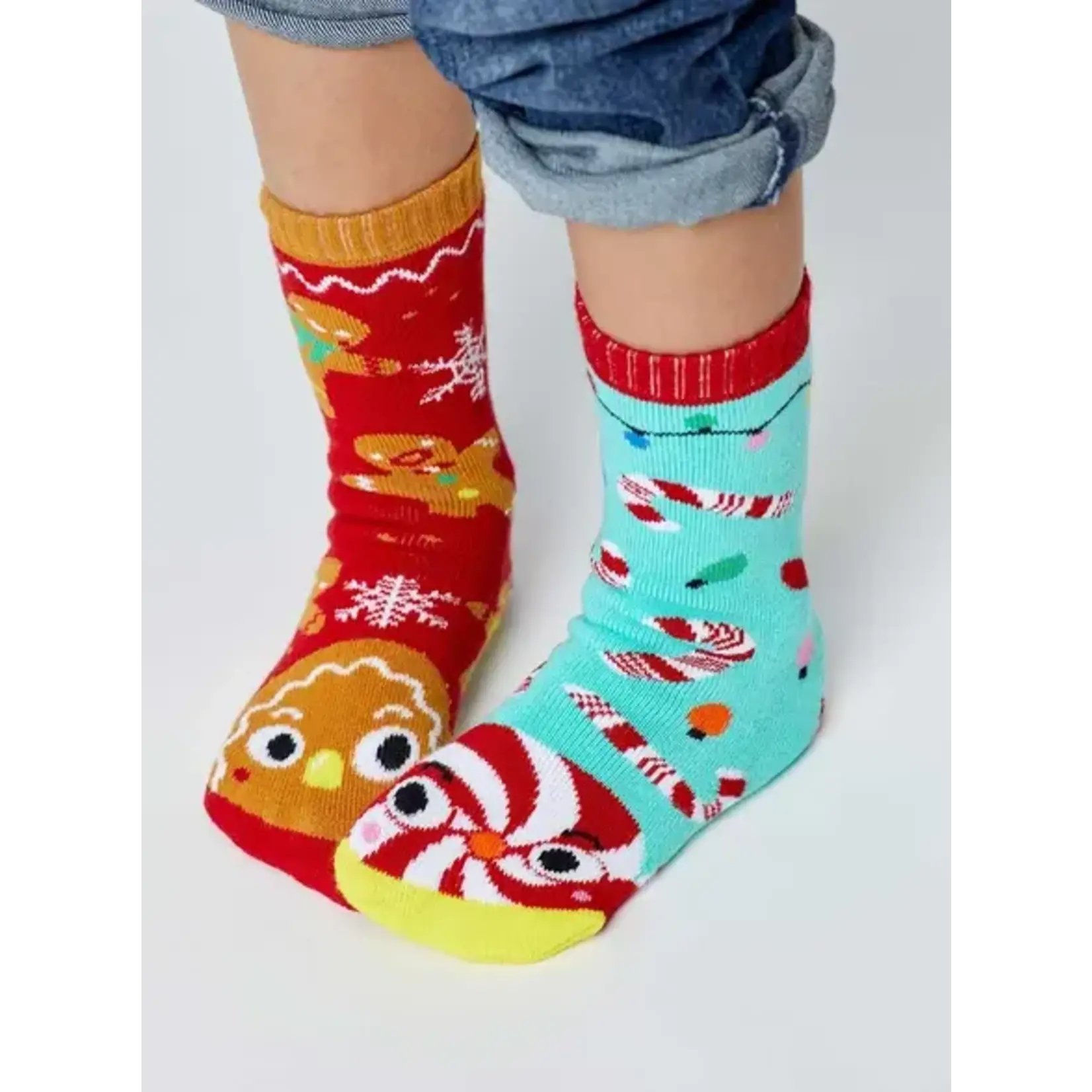 Pals Socks - Gingerbread & Candy Cane, Ages 9-12
