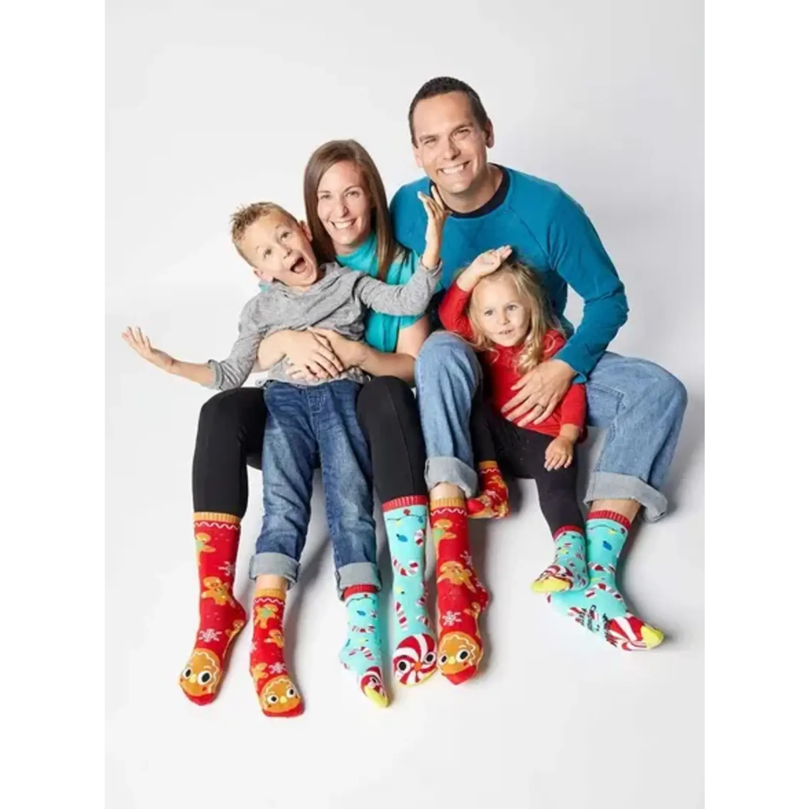 Pals Socks - Gingerbread & Candy Cane, Ages 9-12