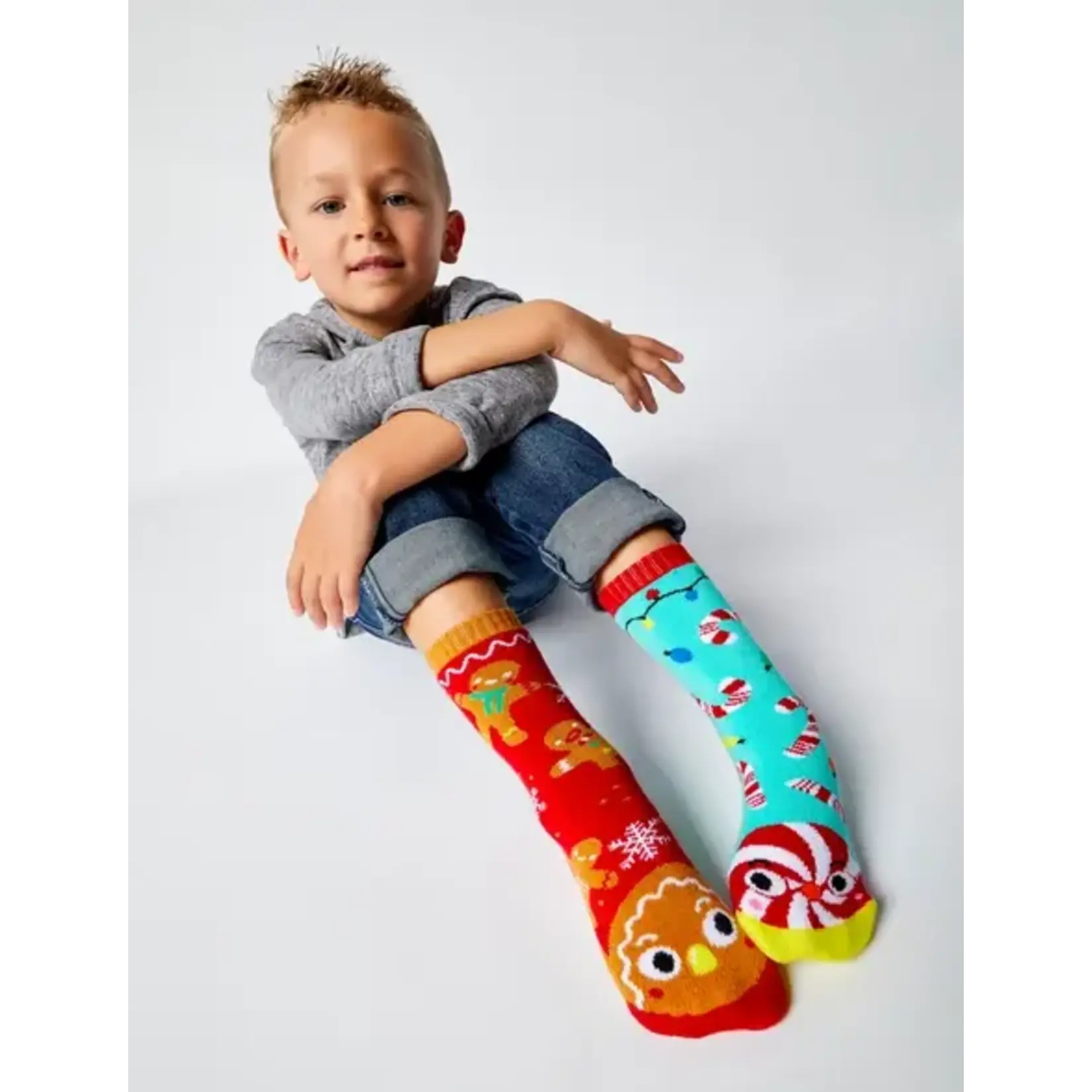 Pals Socks - Gingerbread & Candy Cane, Ages 9-12