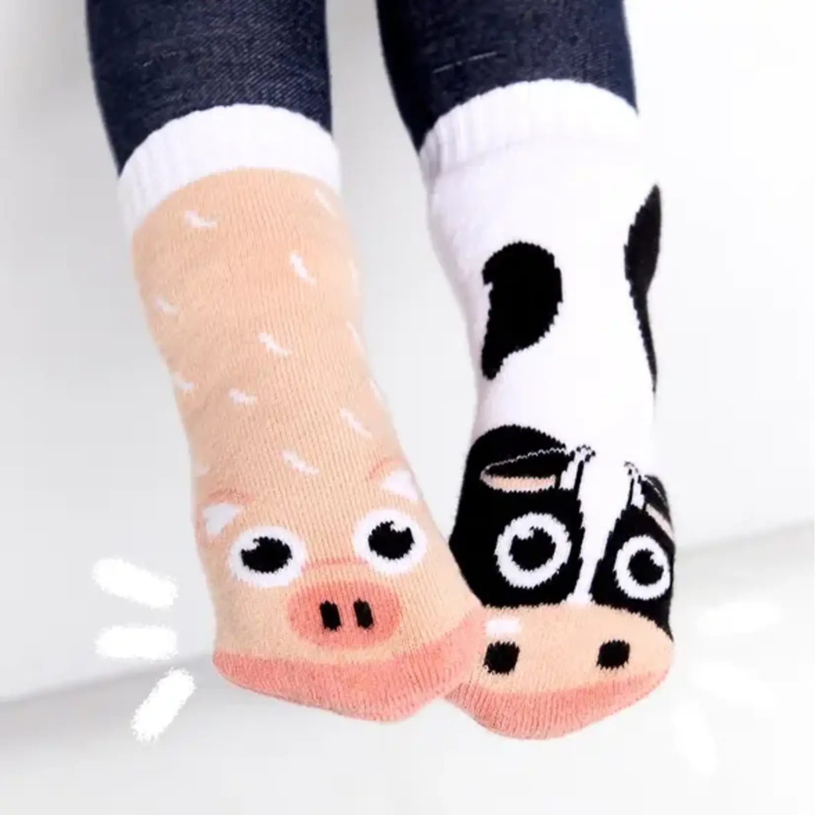 Pals Socks - Cow & Pig, Ages 4-8