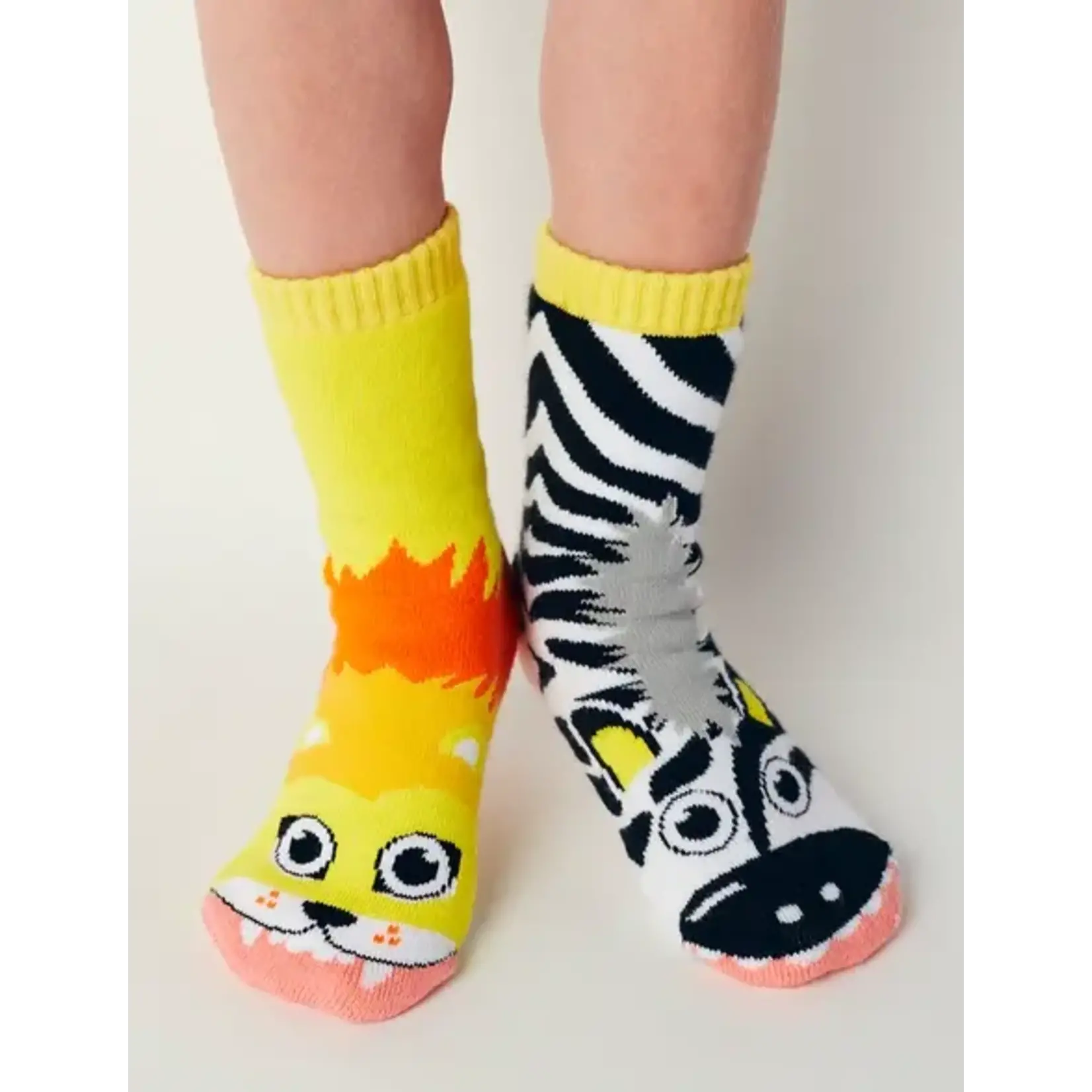 Pals Socks - Lion & Zebra, Ages 4-8