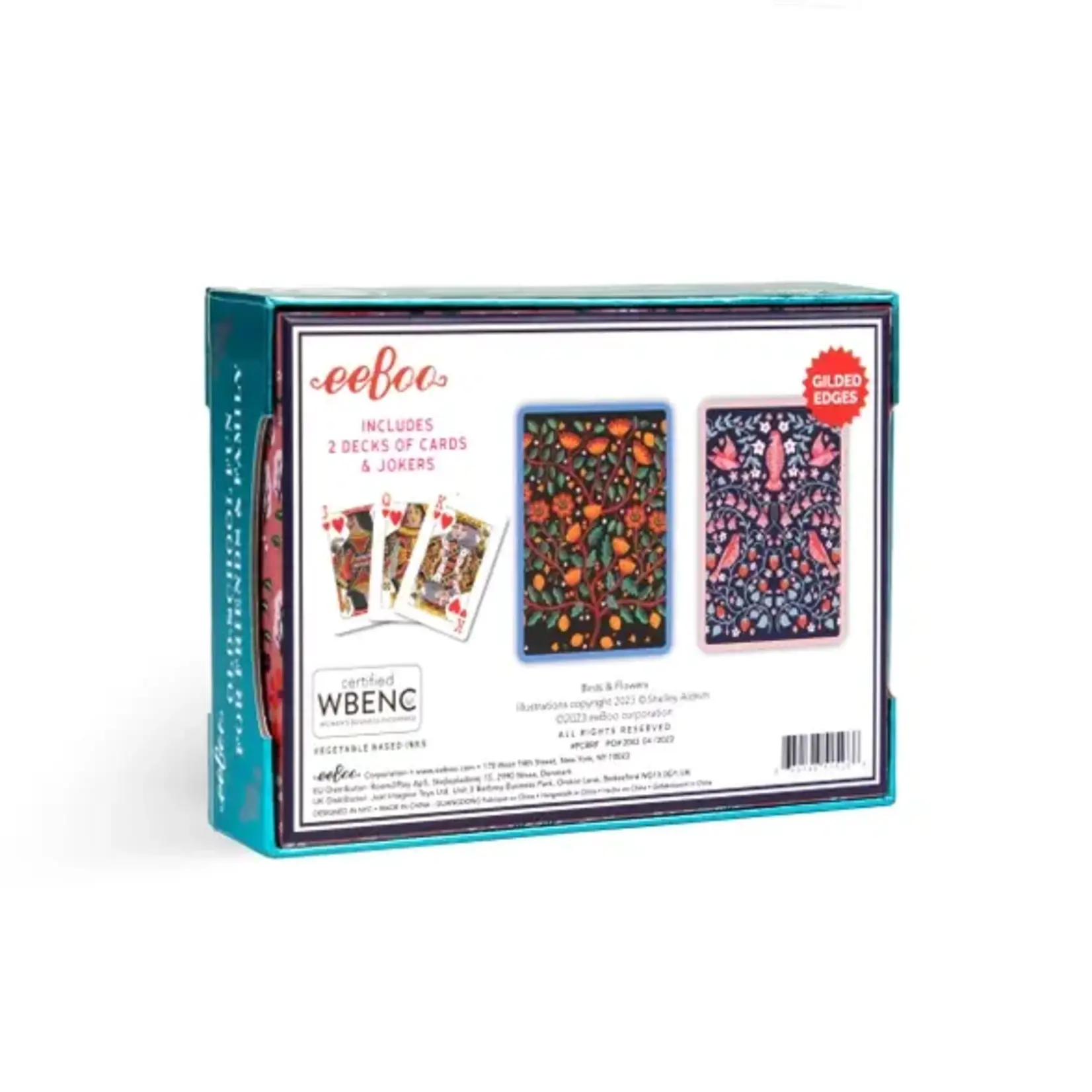 eeboo Birds & Flowers Playing Cards