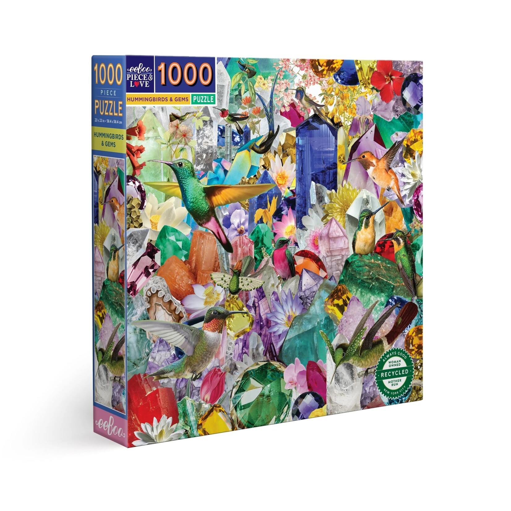 eeboo Hummingbirds and Gems 1000 Piece Puzzle