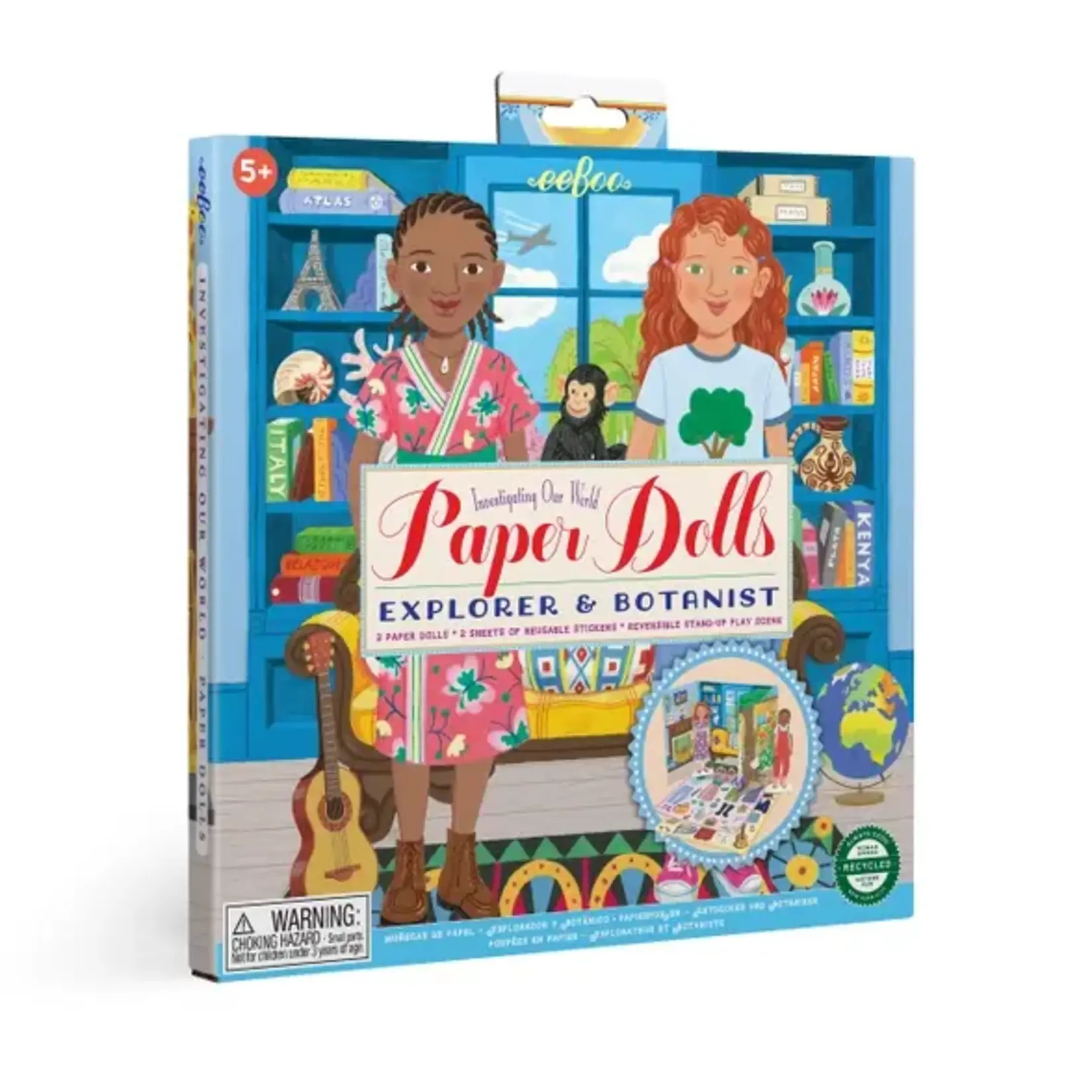 eeboo Explorer and Botanist Paper Doll Set