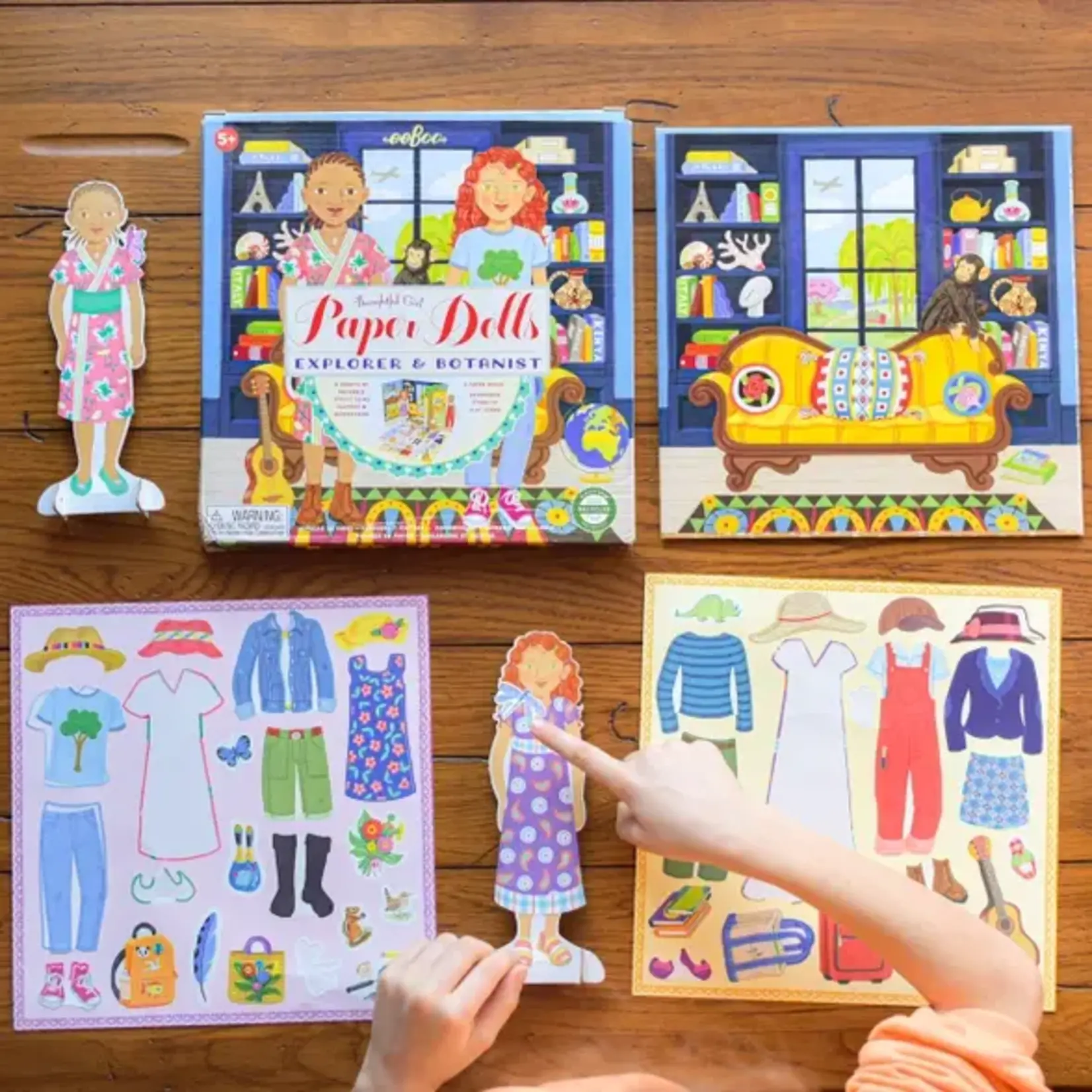 eeboo Explorer and Botanist Paper Doll Set