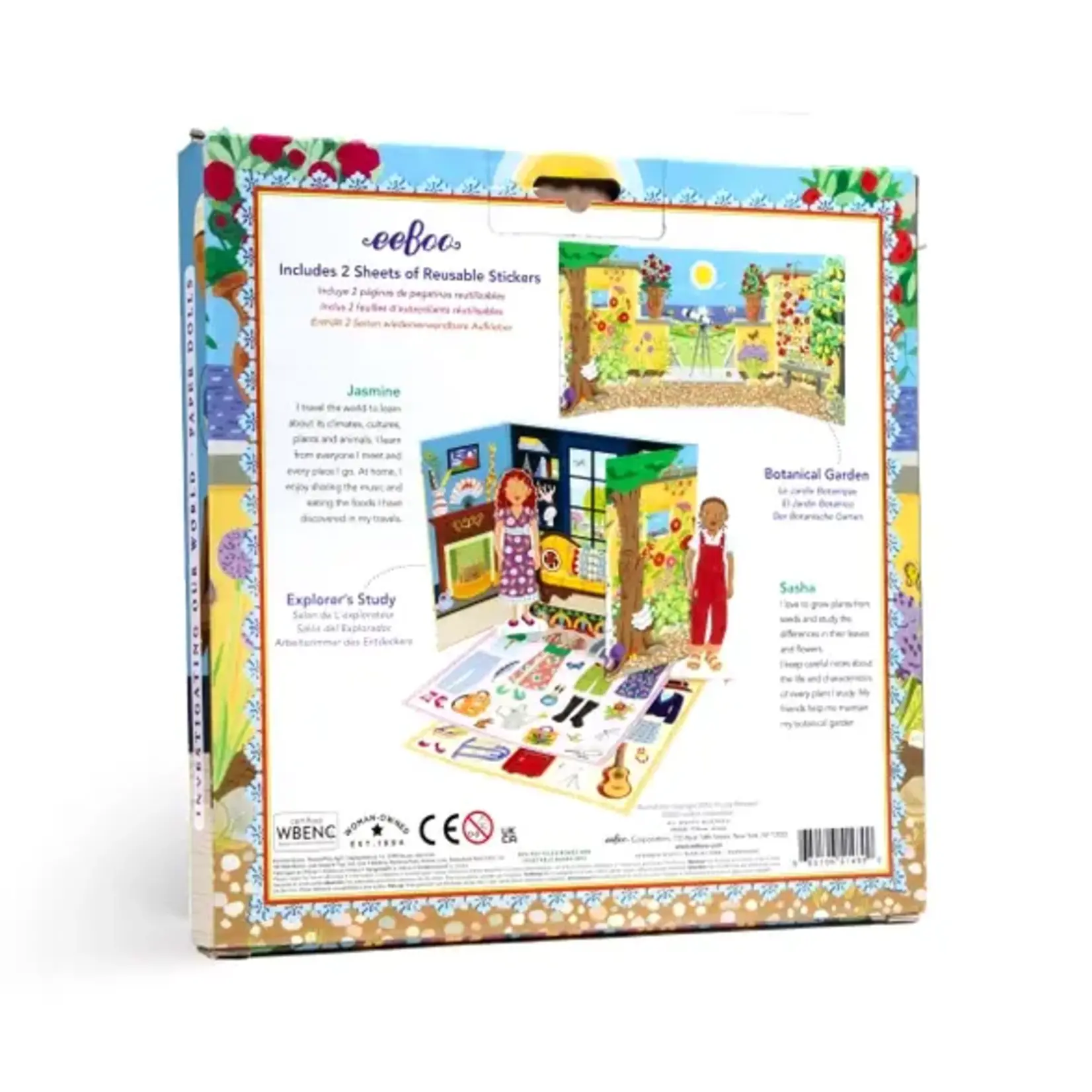 eeboo Explorer and Botanist Paper Doll Set