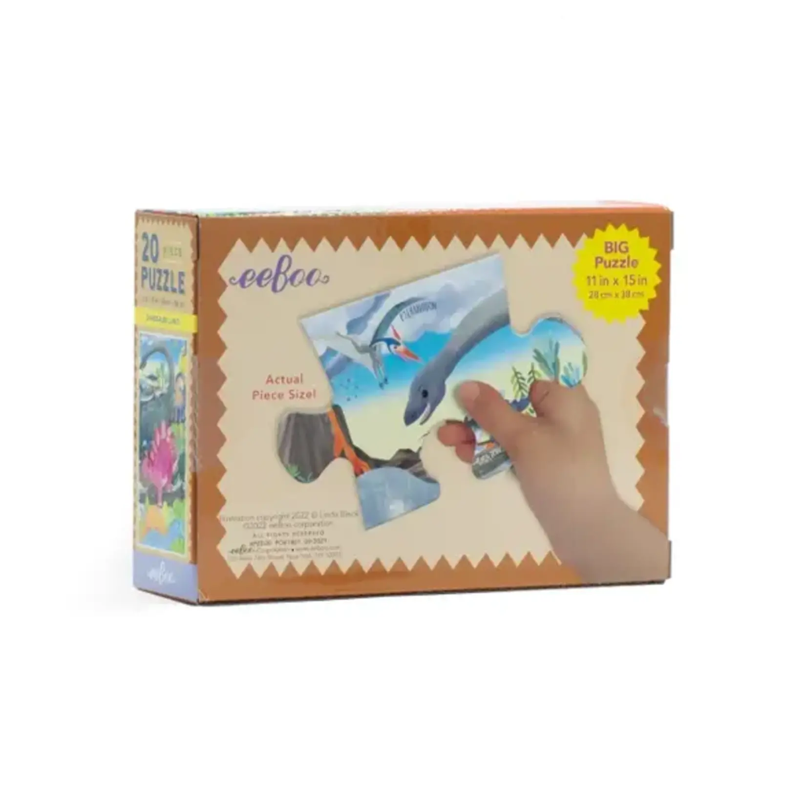 eeboo Dinosaur Land - 20 Piece Puzzle