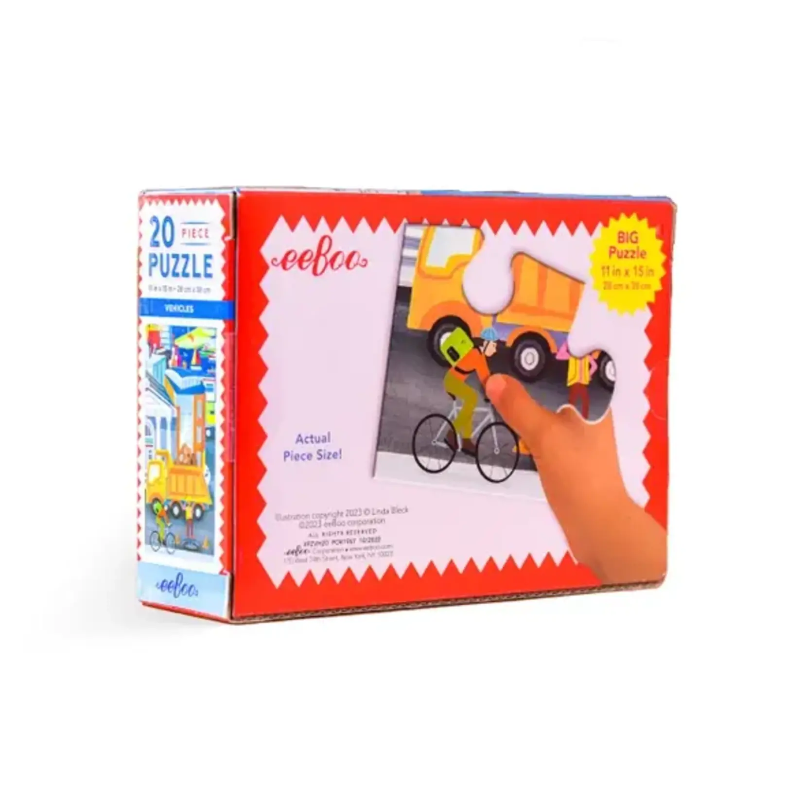 eeboo Vehicles - 20 Piece Puzzle