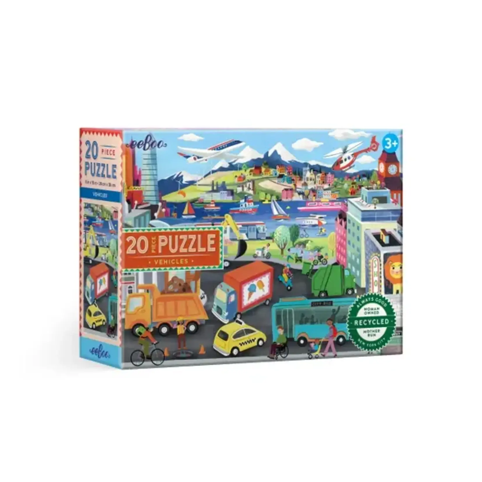 eeboo Vehicles - 20 Piece Puzzle