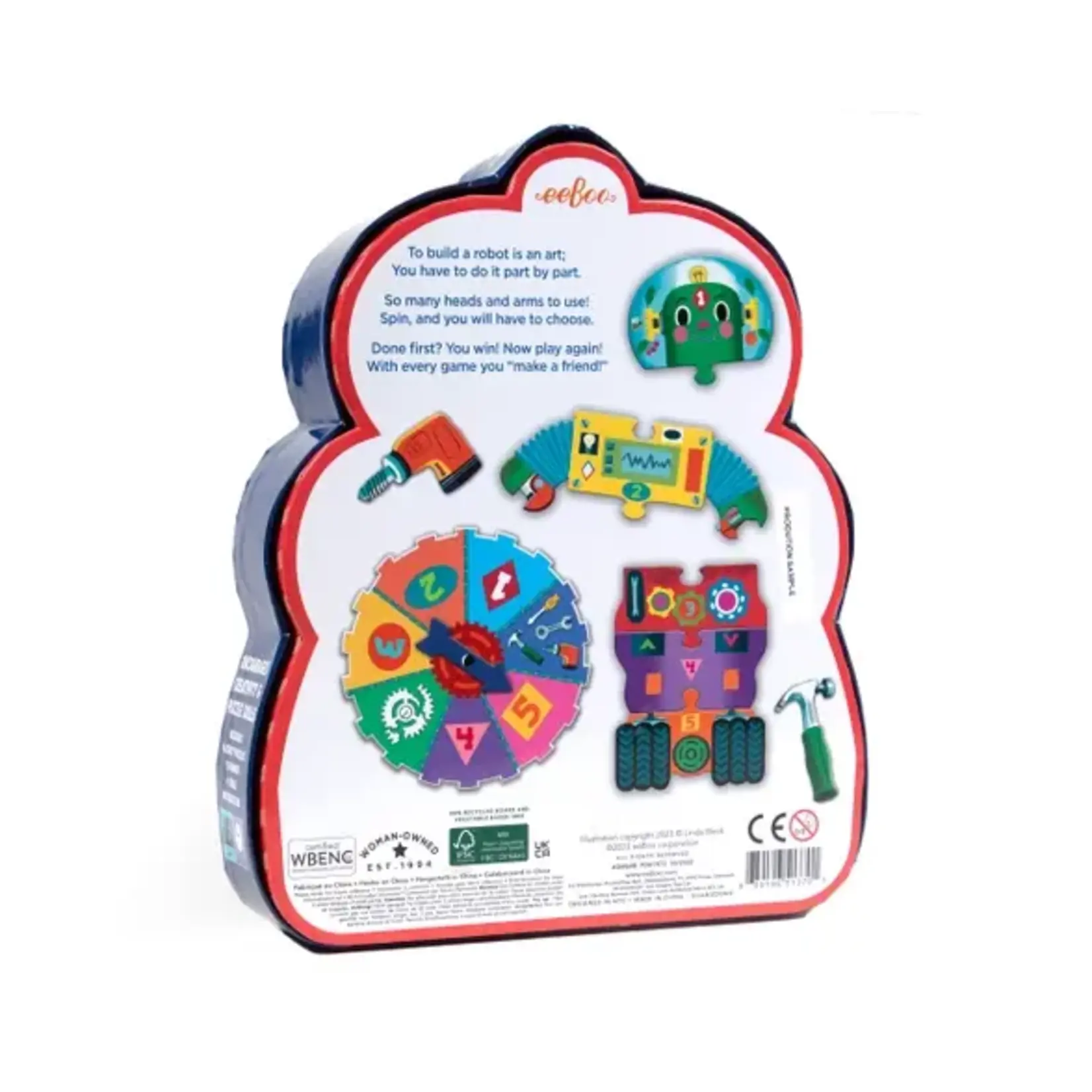 eeboo Build a Robot Shaped Spinner Game
