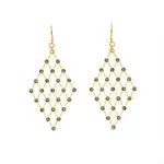 Diamond Lattice Earrings in Gold (RR519)