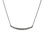 Horizontal Crystal Bar Necklace (1920 Black Diamond)