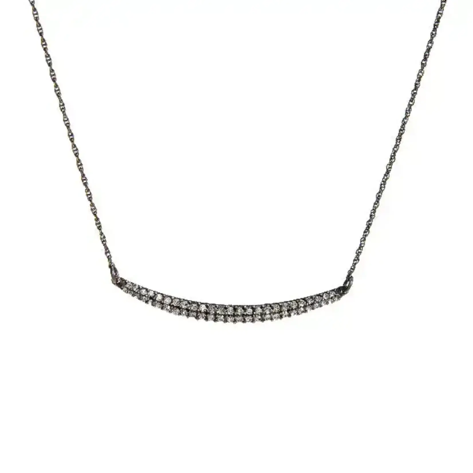 Horizontal Crystal Bar Necklace
