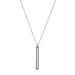 Skinny Rectangle Pave Necklace (1813)