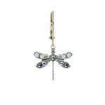 Crystal Dragonfly Earrings - Clear