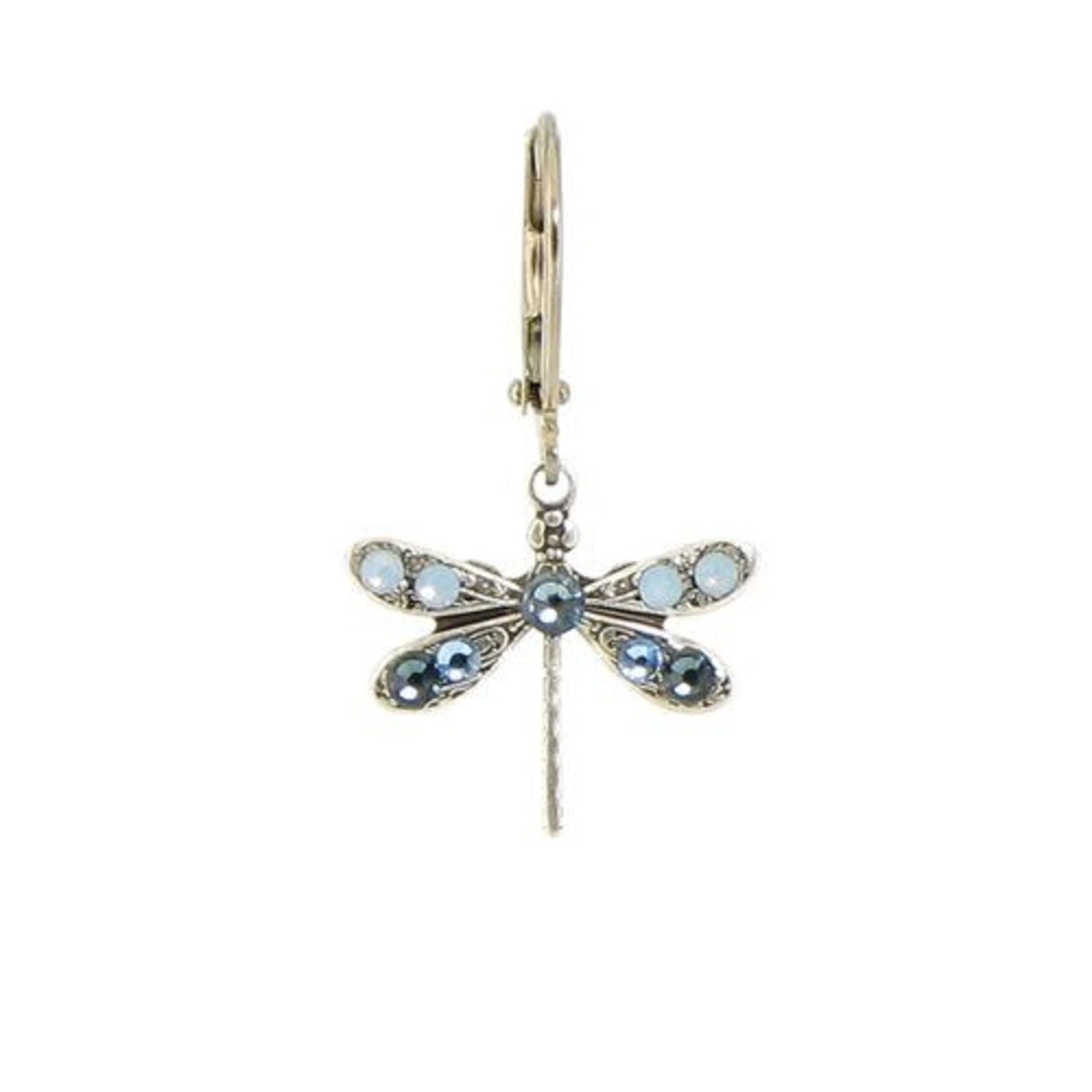 Crystal Dragonfly Earrings - Clear [E1033B]
