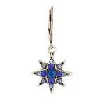 Crystal Starburst Earrings - Sapphire Blue
