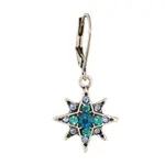 Crystal Starburst Earrings - Aquamarine Blue