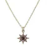 Crystal Starburst Necklace - Amethyst Purple
