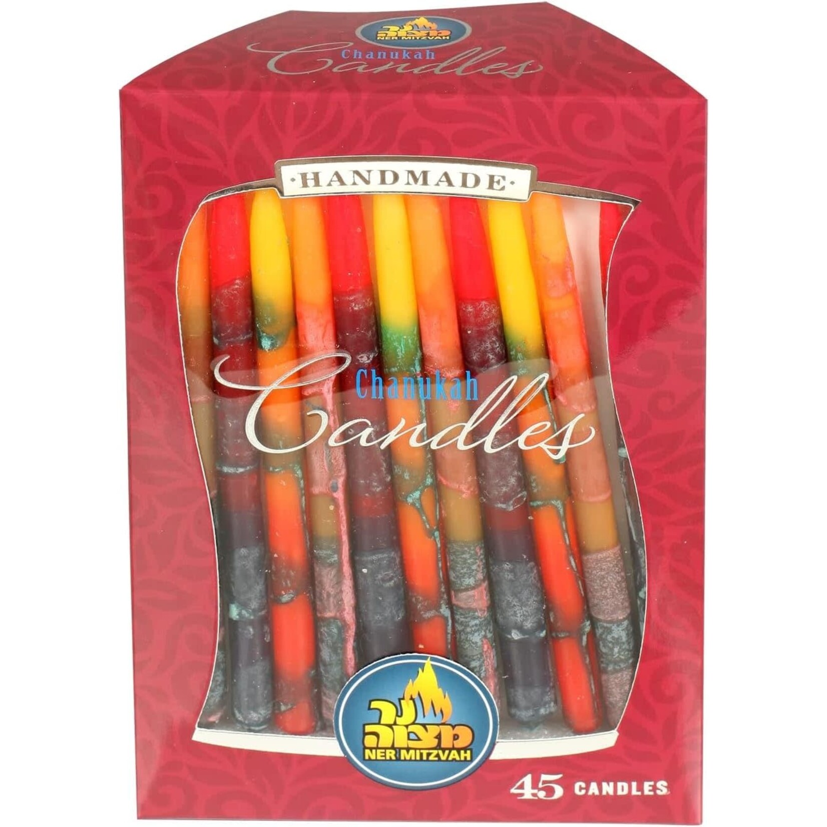 Chanukah Candles - Premium Multi Color - 45 Pack