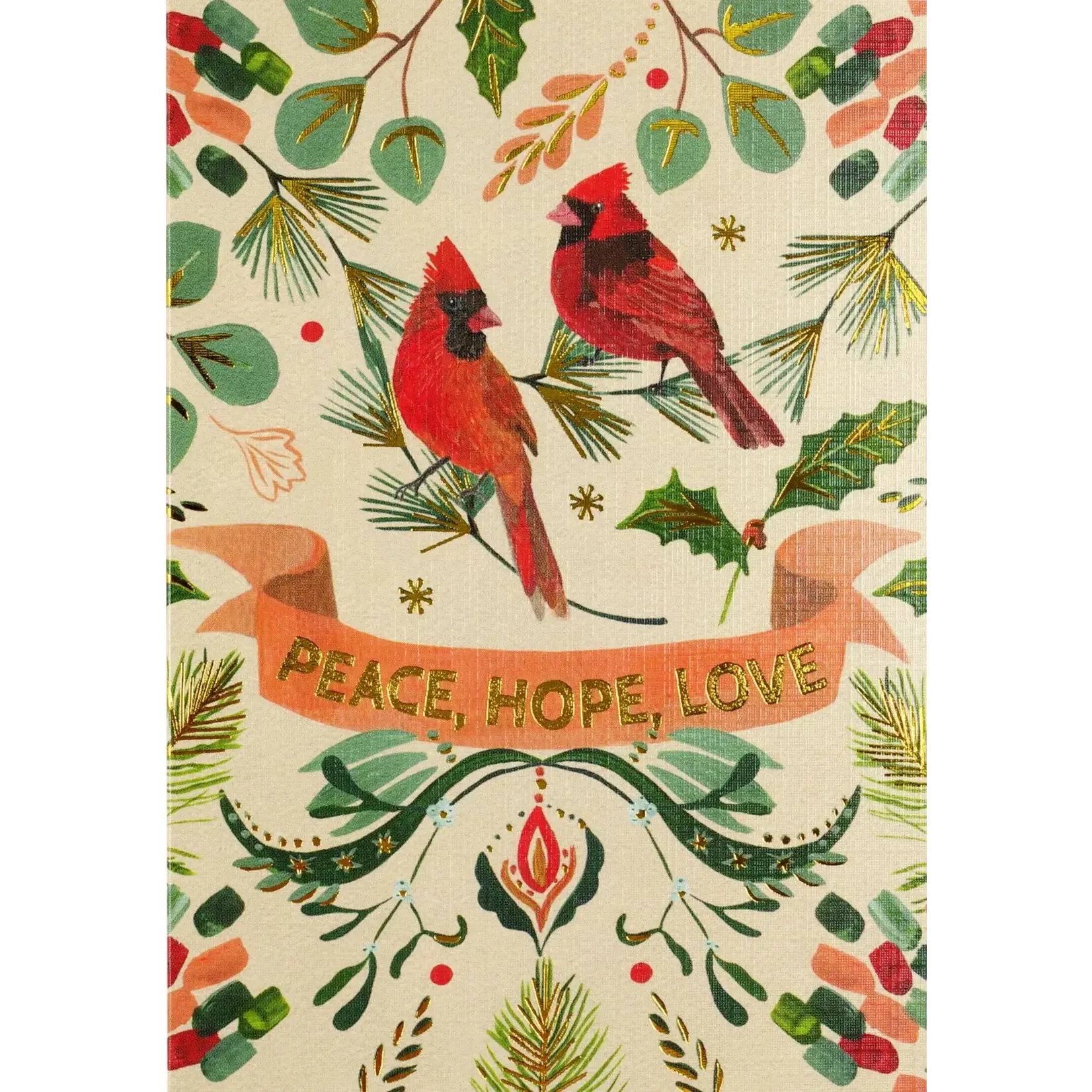 Peter Pauper Press Small Holiday Cards: Festive Cardinals