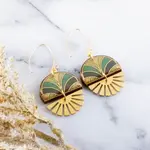 Art Deco Stacked Sunburst Earrings