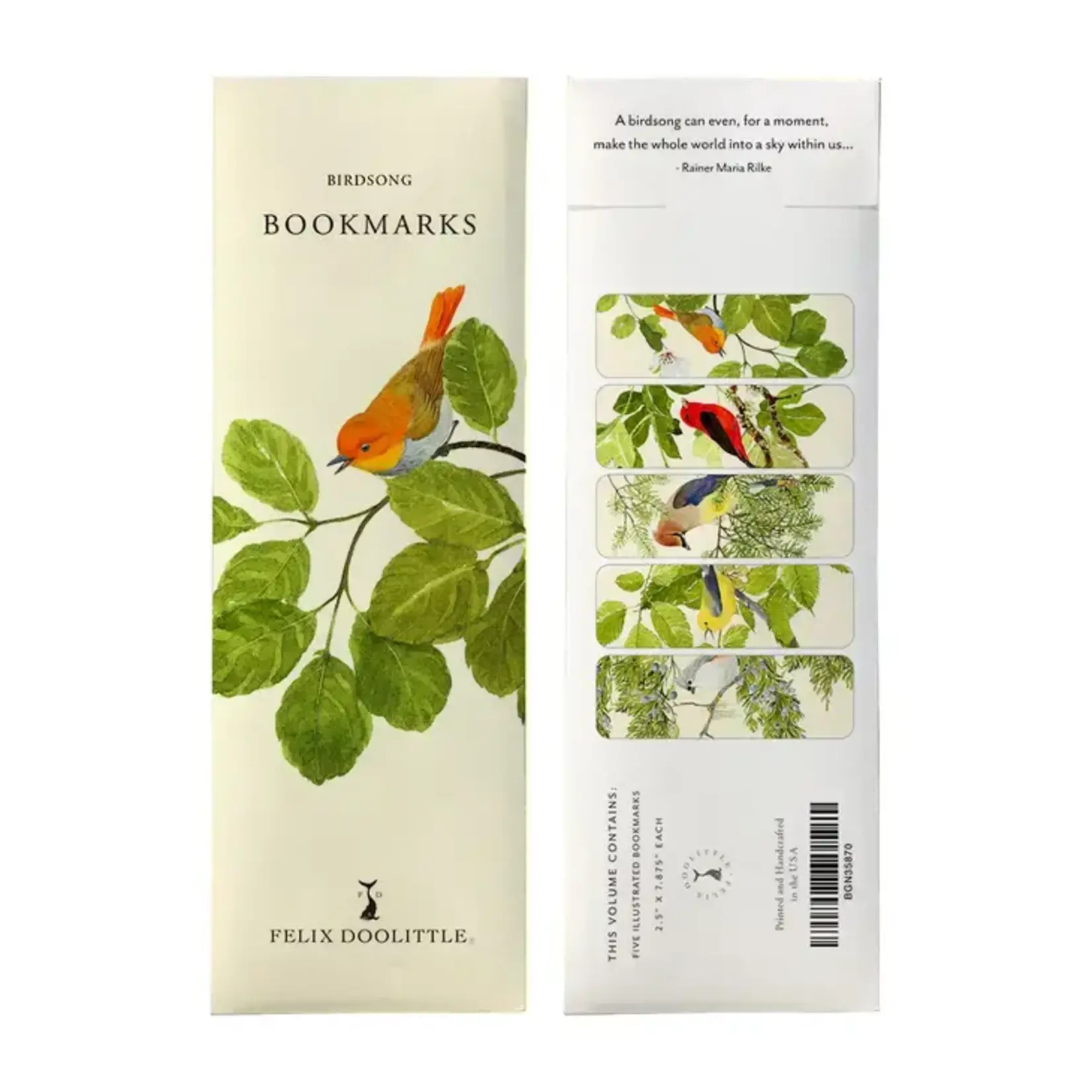Birdsong - Bookmarks - Set of 5